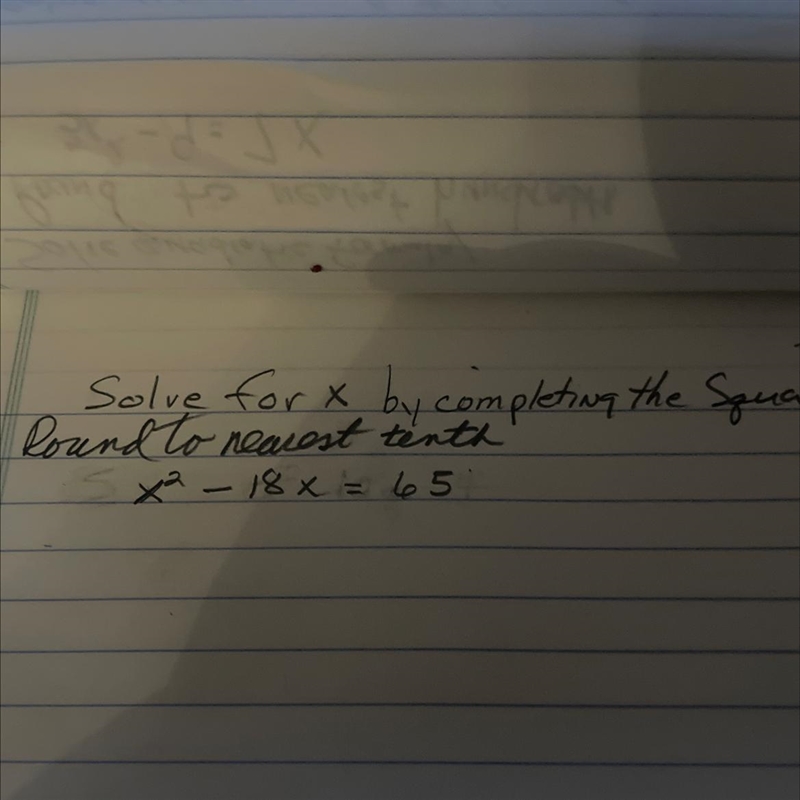 Solve do x by completing the square ten round to nearest tenth-example-1