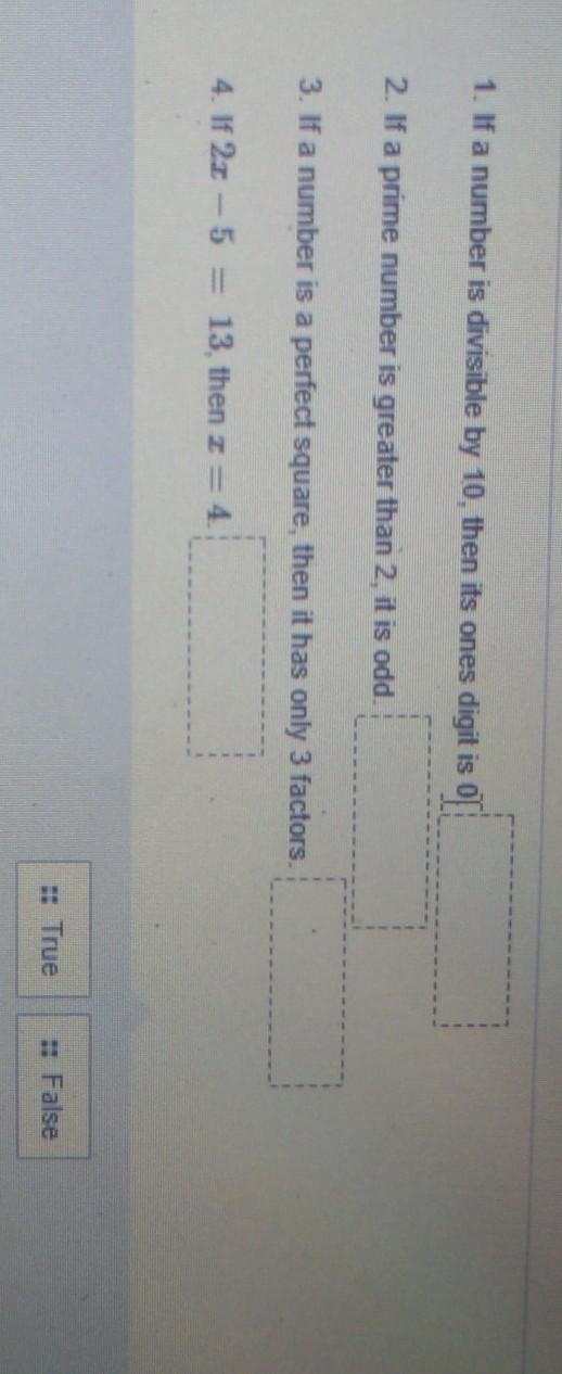 How do I find the following true or false answers for questions 1-4-example-1