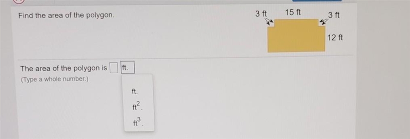 Find the area of the polygon. 3 ft 15 ft 3 ft 12 ft 2 ft The area of the polygon is-example-1