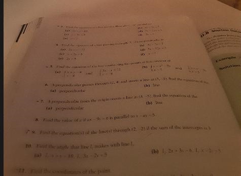 A perpendicular passes through (2.4) and meets a line at (3.-). Find the expans - 7. A-example-1