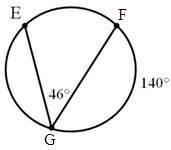 Solve for the measure of arc arc E G? Show your work and explain the steps you used-example-1