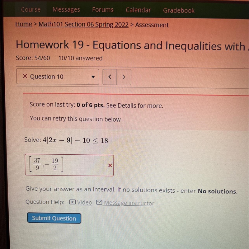 Solve and give the answer as an interval.This is homework not exam-example-1