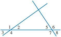 For the figure below, suppose ∠3 = 30° and ∠7 = 97°. Find the measures (in degrees-example-1