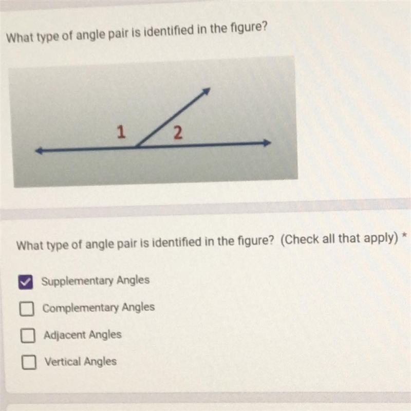 PLEASE HELP THIS WAS DUE THIS MORNING ‼️‼️‼️ What type of angle pair is identified-example-1