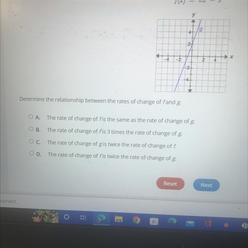 The equation represents the function f, and the graph represents the function g.f-example-1