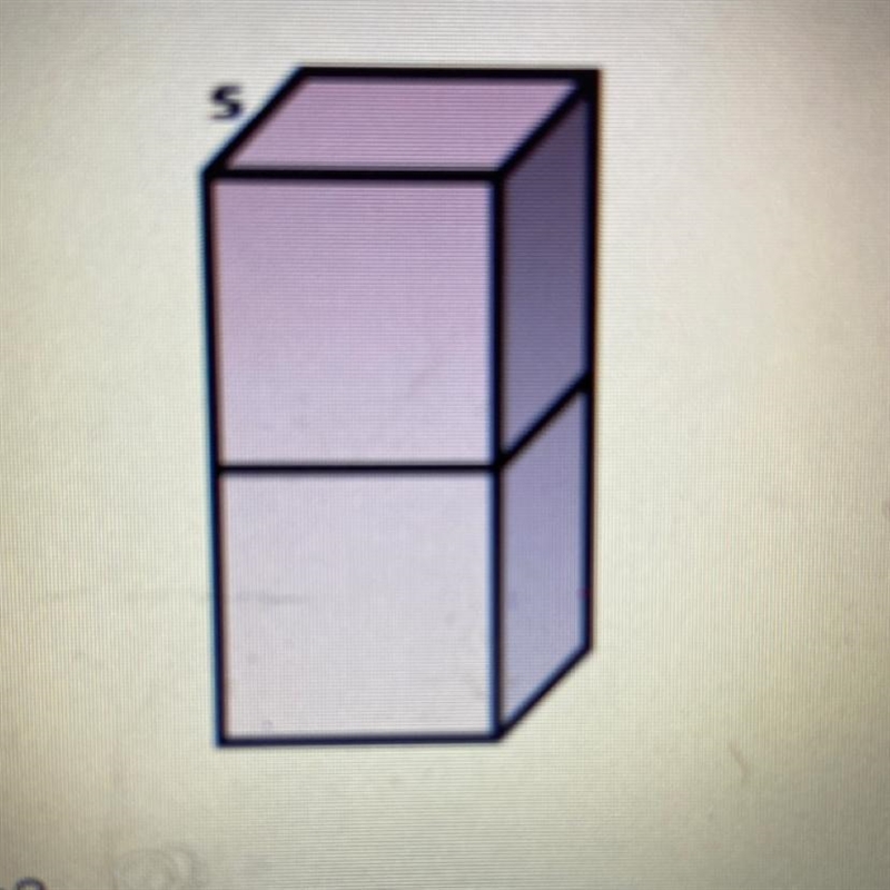 Abby stacked two cube-shaped blocks, as shown below, and plans to paint the figure-example-1