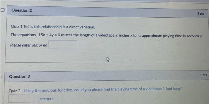 Question 2a)Tell is this relationship is a direct variation.The equations -15x + 4y-example-1