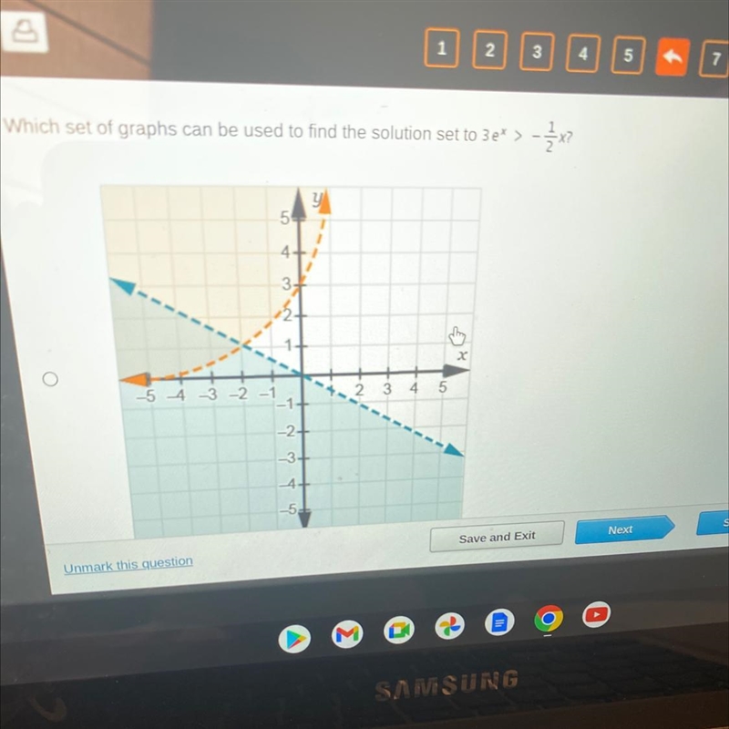 Which set of graphs can be used to find the solution to the equation?-example-1