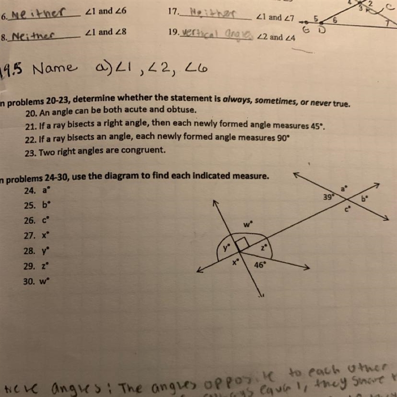 How to solve for 27-30 (X, Y, Z, and W)-example-1