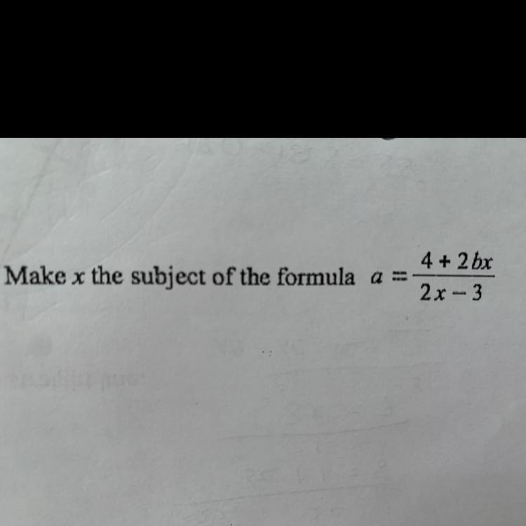 Make x the subject of the formula-example-1