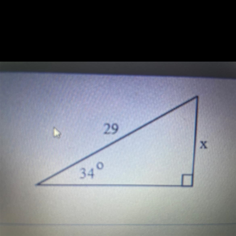 Find value of x. Math 80 I know it’s something to do with sine right?-example-1