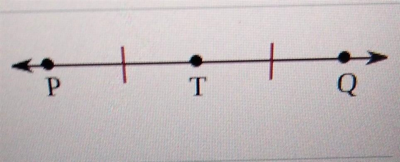 Use the figure to the right to find the value of PT. T is the midpoint of PQ. PT = 3x-example-1