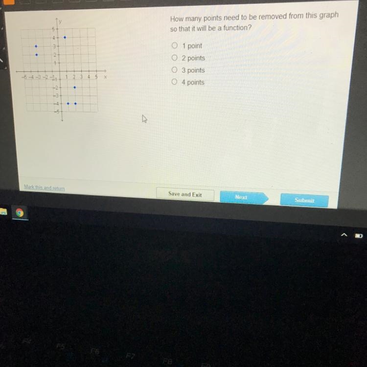 How many points need to be removed from this graphso that it will be a function?O-example-1