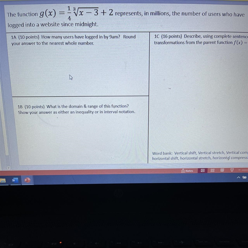 Goodmorning, i just need an answer for 1A & 1B , 1c is already answered-example-1