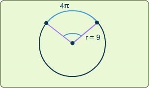 Select the correct answer. What is the measure of the indicated central angle ? A-example-1