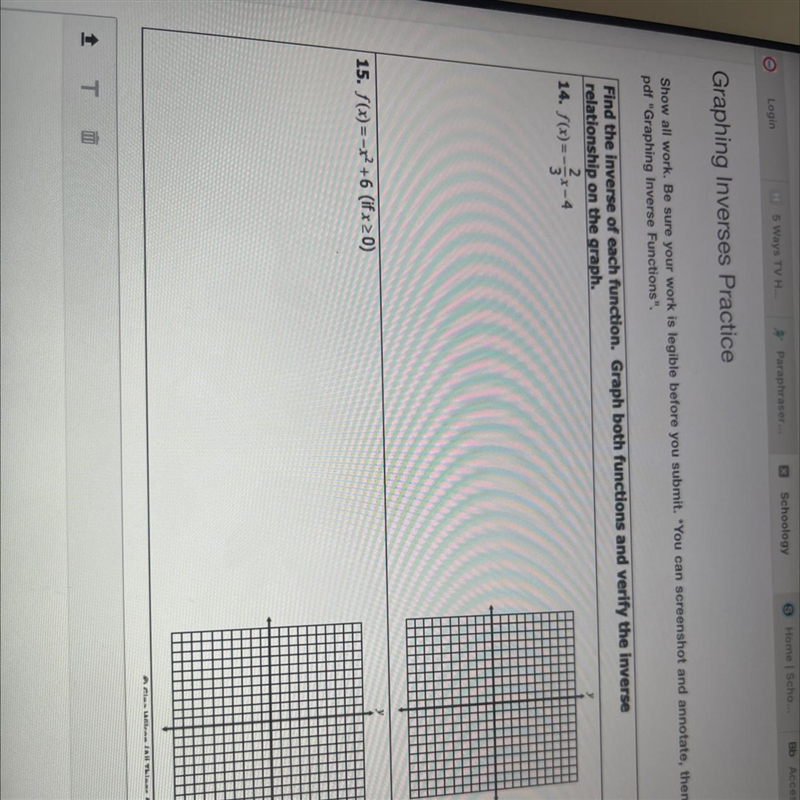 Directions in pic. Number 15 and also when you graph it do the main function in red-example-1