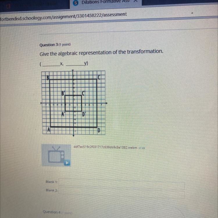 Question 3 (1 point)Give the algebraic representation of the transformation.Xy)ddf-example-1