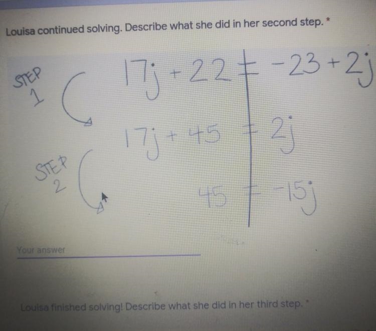 Louisa started solving the following equation describe what she did in her first step-example-2