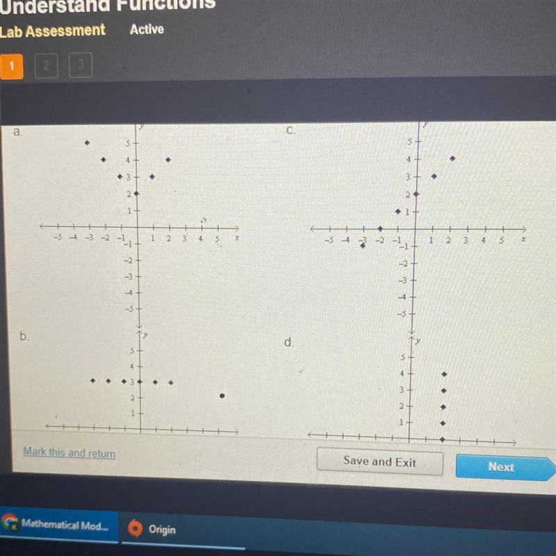 Which of the following graphs is not a function ?-example-1