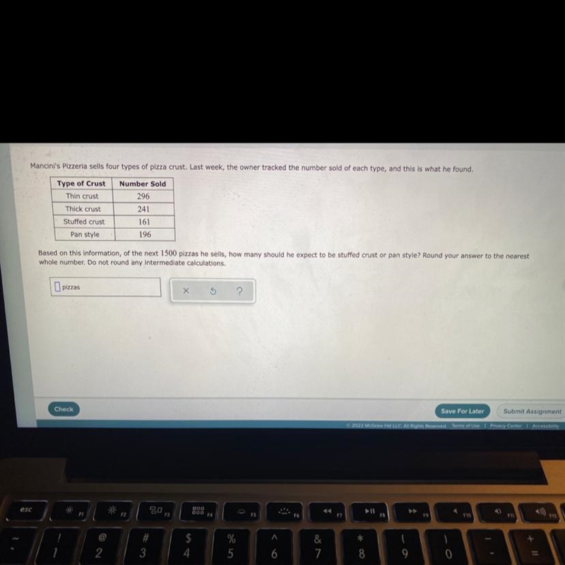 How many pizza? And round ur answer to the nearest whole number and don’t intermediate-example-1