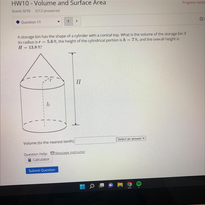 Volume and surface area-example-1