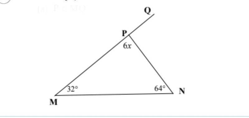 Find the value of x in each case. Show your work with proper statements and notation-example-1