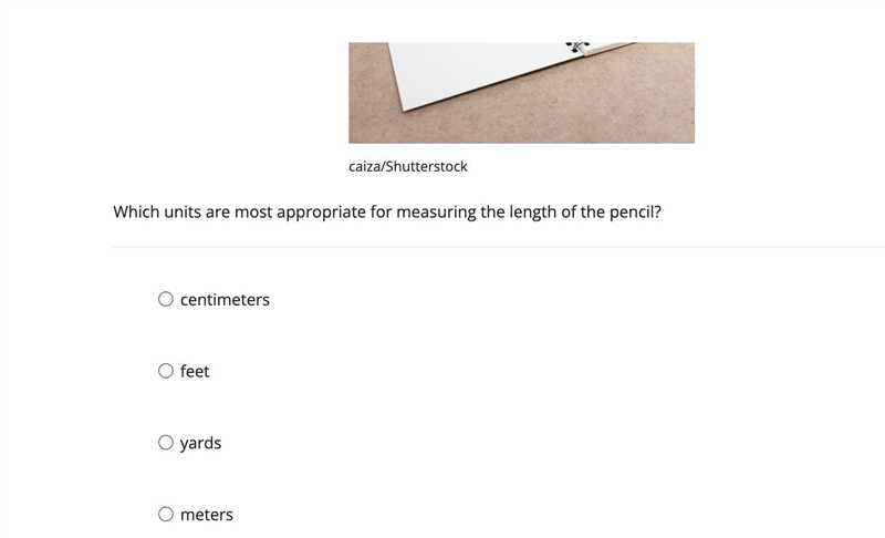 Examine the following image of a pencil and paper.caiza/ShutterstockWhich units are-example-2