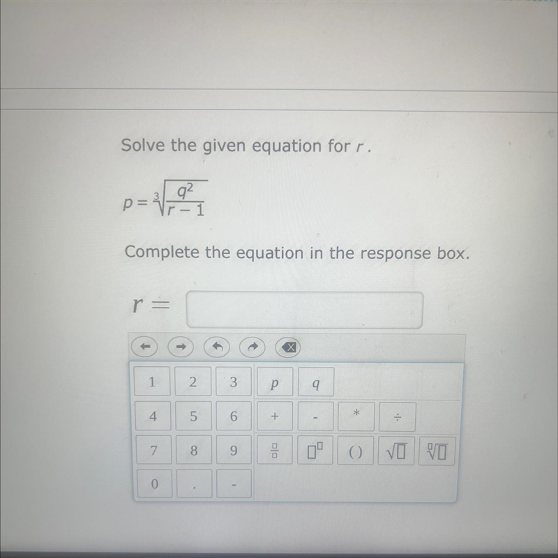 Solve for r. r= __ ?-example-1