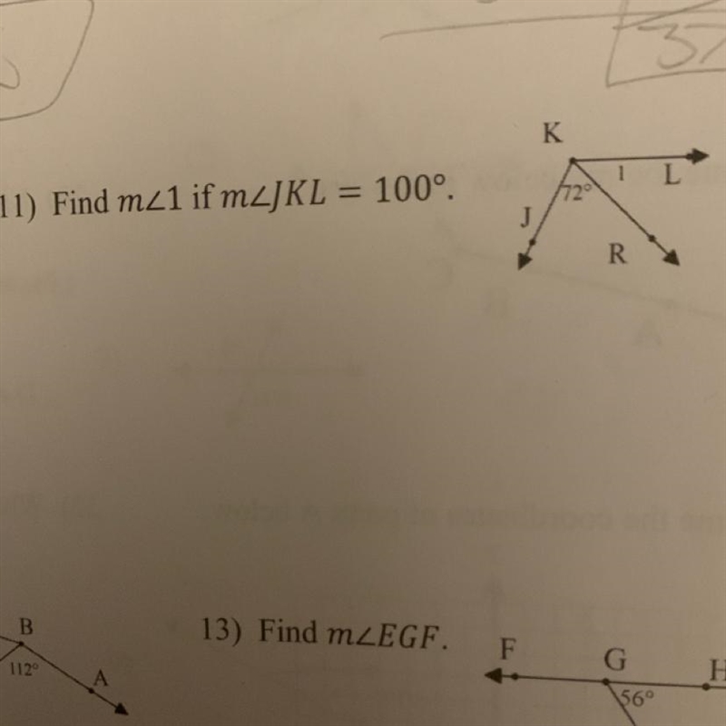 Solve for the requested angle measure. Need help pls.-example-1