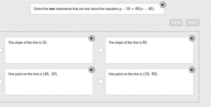 Hey i need help! question: Select the two statements that are true about the equation-example-1