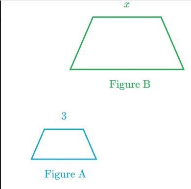 Figure A is a scale image of Figure B. Figure A maps to Figure B with a scale factor-example-1