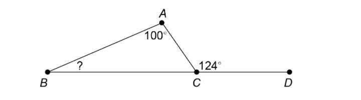 How would i find the missing angle in this if i only have the exterior angle and one-example-1