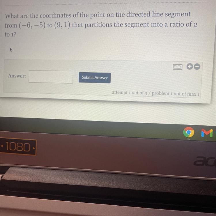 mlis toWhat are the coordinates of the point on the directed line segmentfrom (-6, -5) to-example-1