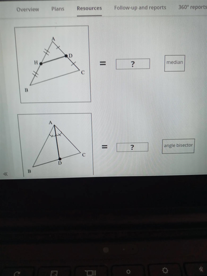 Match the segments shown in the diagram with its name-example-1