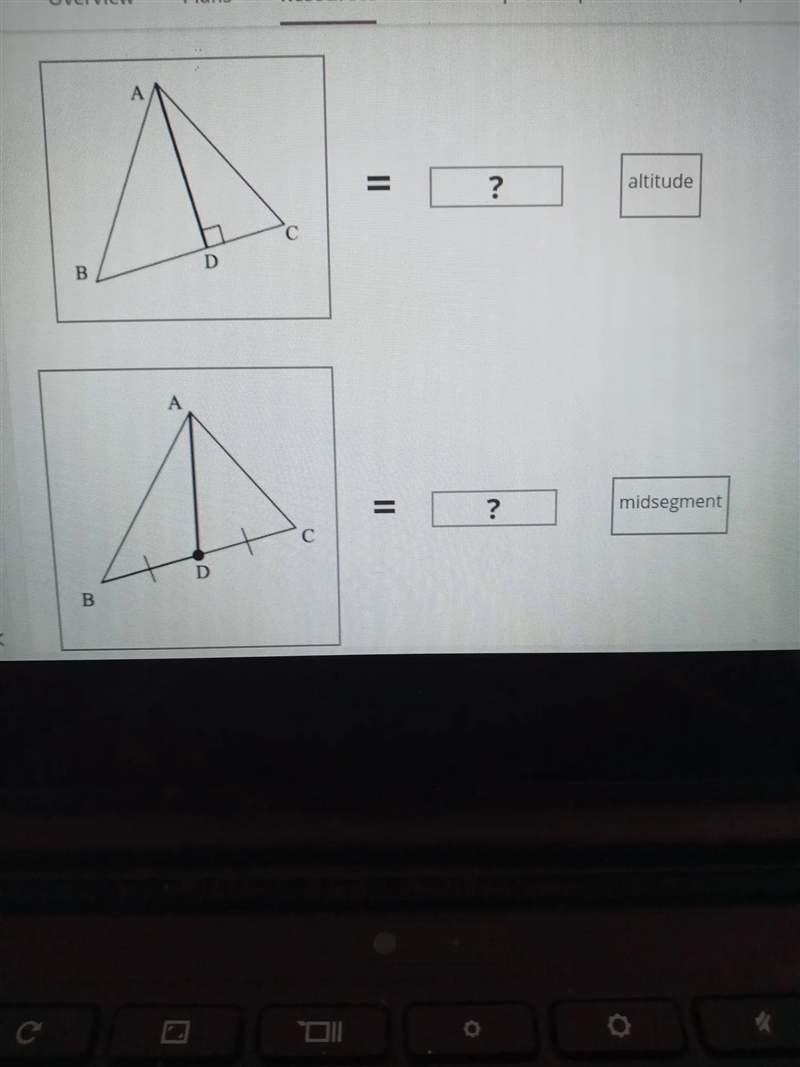 Match the segments shown in the diagram with its name-example-2