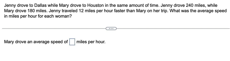 Mary drove an average speed of...?-example-1