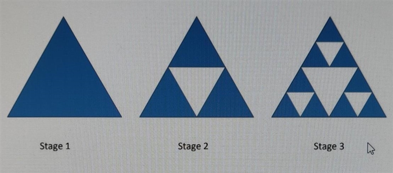 Assume the original triangle in stage 1 had a side length of one.a) Write a formula-example-1