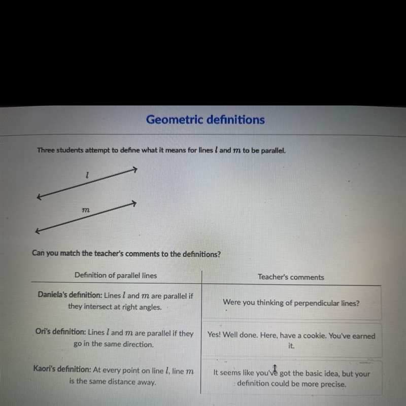 Can you match the teacher's comments to the definitions?-example-1