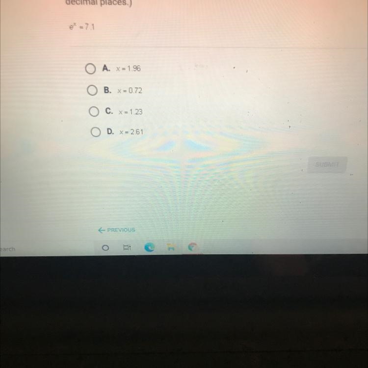 What is the solution to the equation below? (Round your answer to twodecimal places-example-1