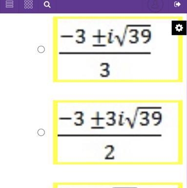 The solutions of x2 + 3x + 12 = 0 are-example-1