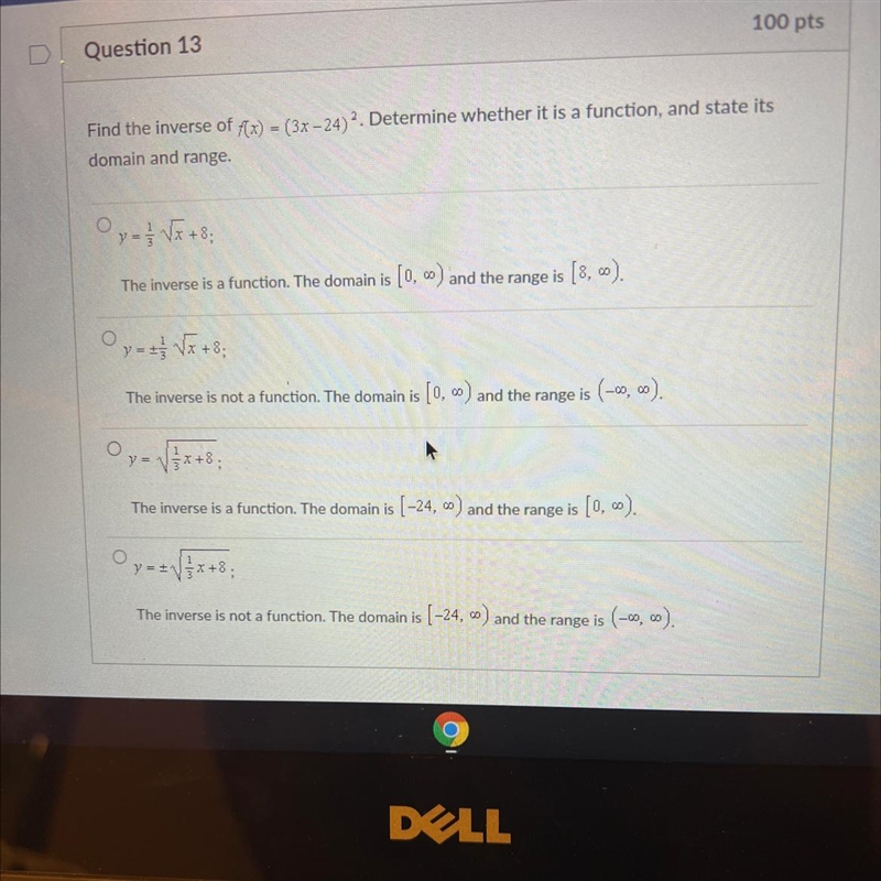 Determine weather it is a function, and state it’s domain and range.-example-1