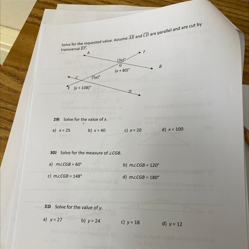 Number 30 please it’s related to number 29 and the answer for 29 was x= 40-example-1