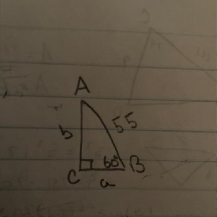 Triangle ABC Find a and B-example-1