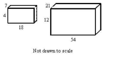 Are the two figures similar? If so, give the similarity ratio of the smaller figure-example-1