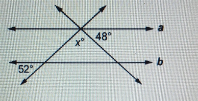 The diagram shows two parallel lines A & B cut by a transversal line .what is-example-1