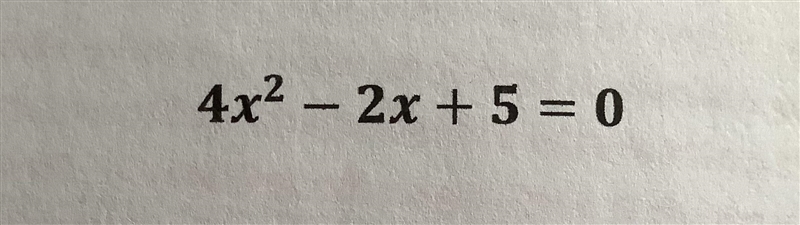 Use the quadratic formula to solve over complex numbers Show all the steps Make sure-example-1