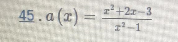 For the following exercise (question 45), find the horizontal intercepts, the vertical-example-1