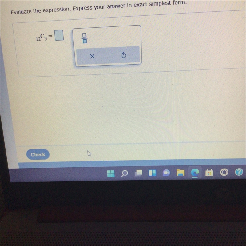 Evaluate the expression express your answer in exact simplest form12C3=-example-1