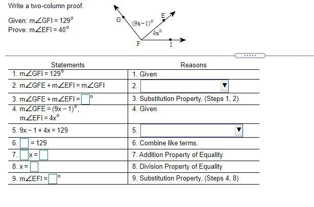 I need help I do not know how to do this. First drop down says:Definition of angle-example-1