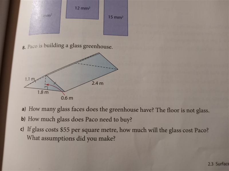 Paco's building a glass GreenhouseA) how many glass vases does the greenhouse have-example-1